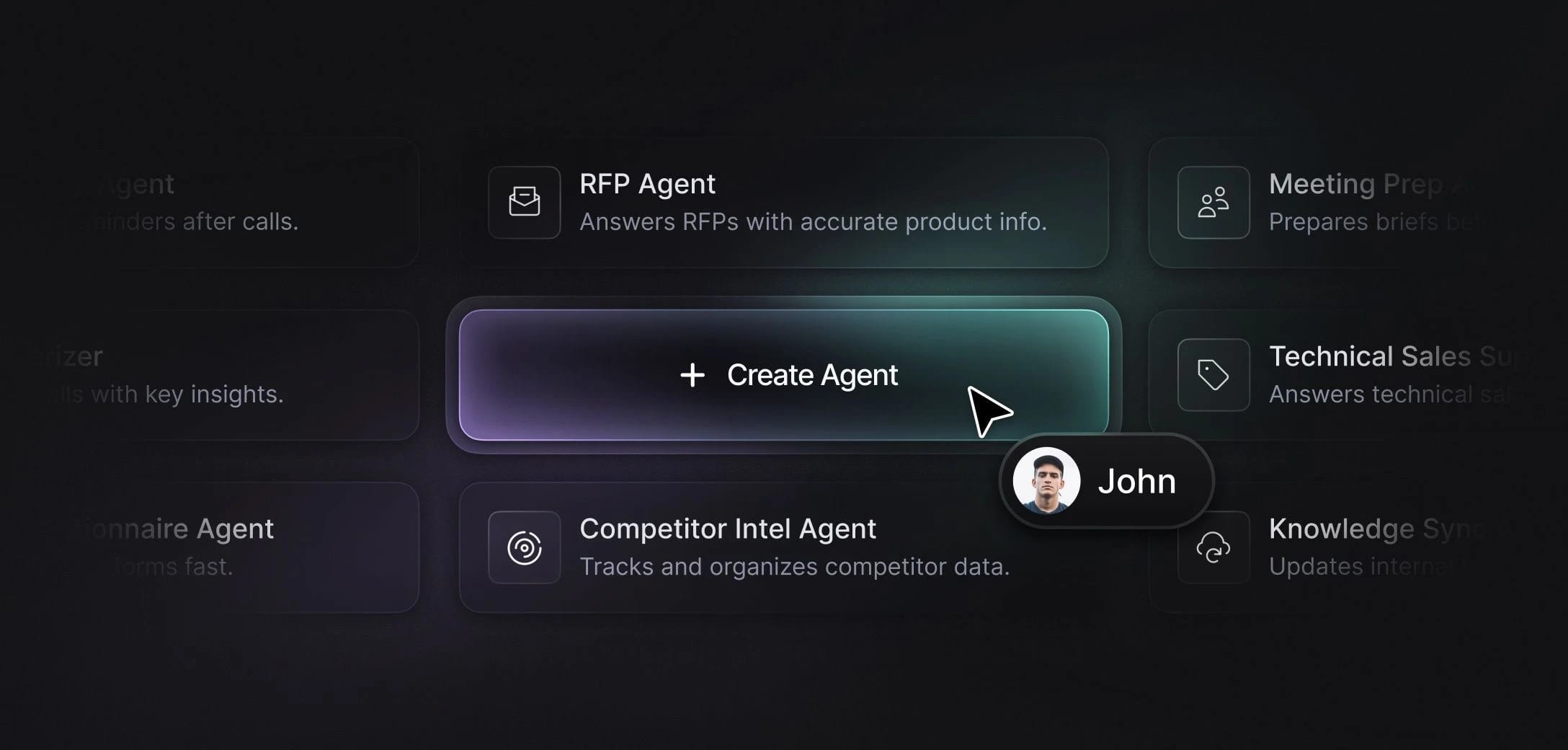 Scout interface for creating and managing AI agents