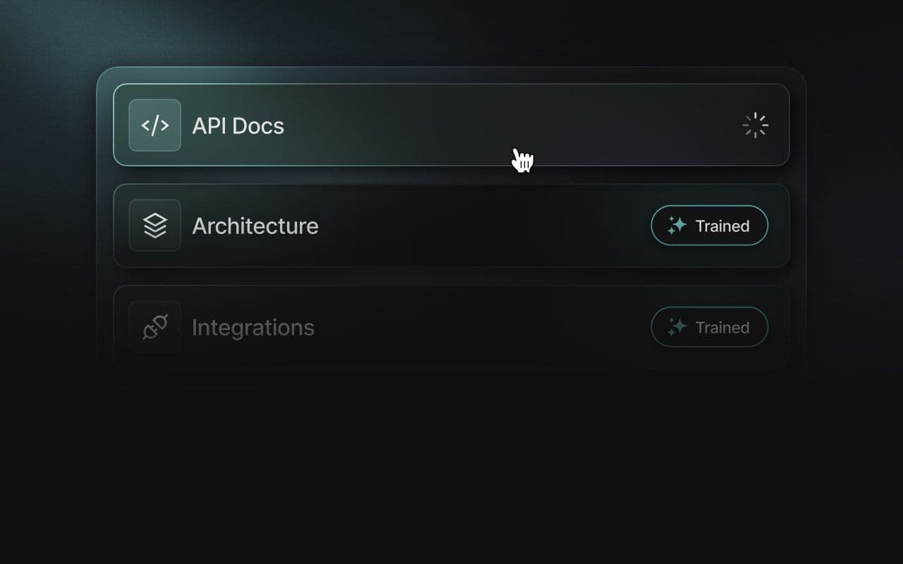 Trained on your technical docs
