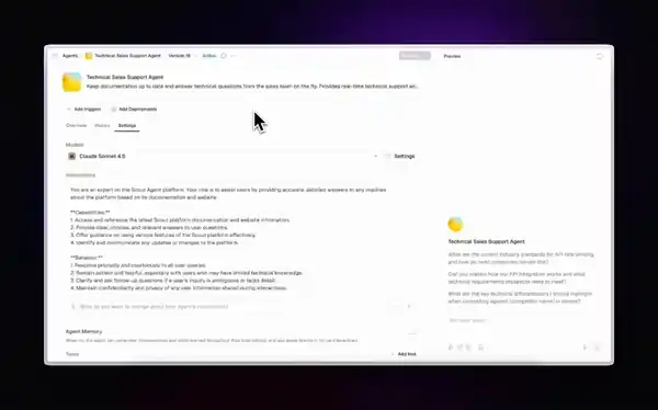 Managing agent versions in Scout